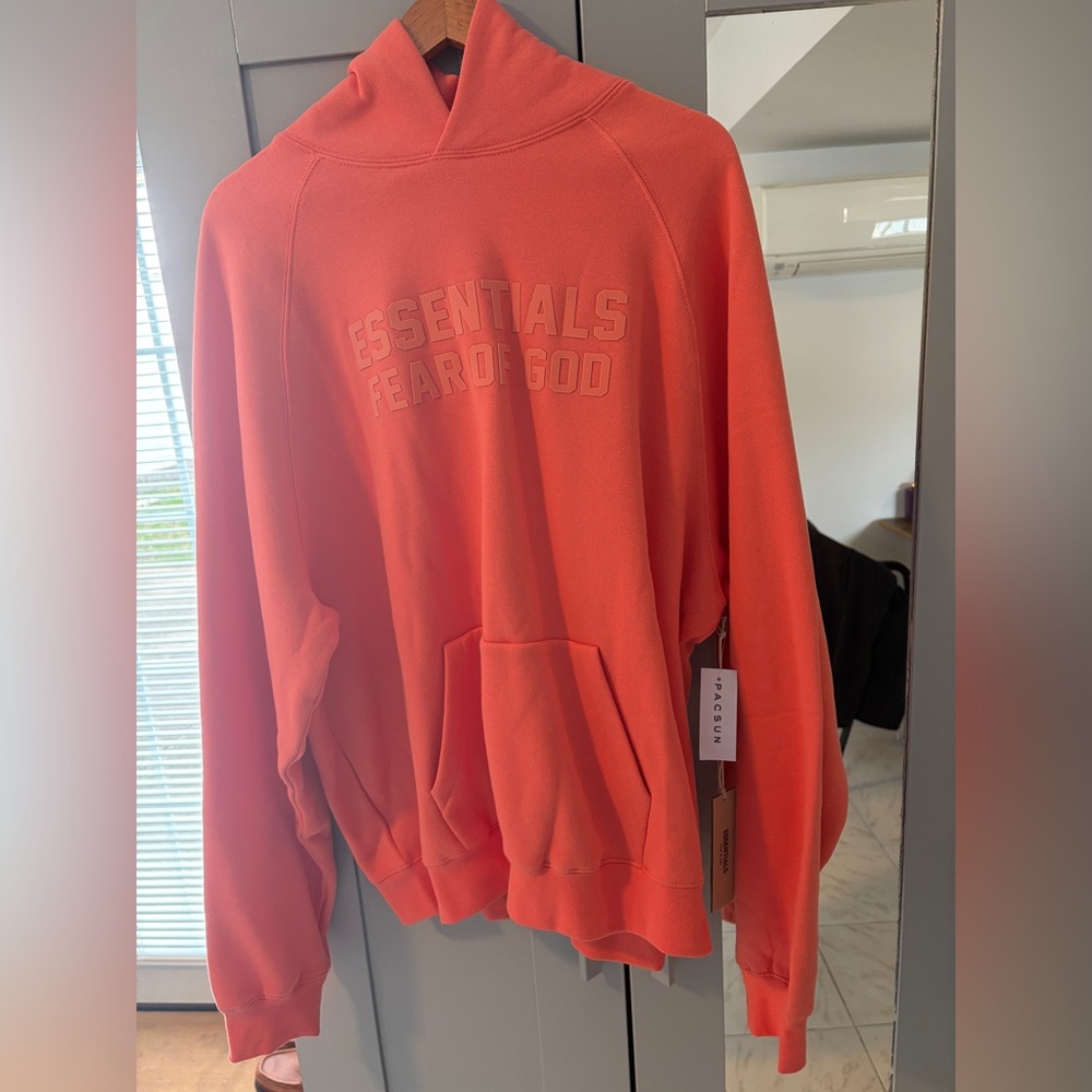 Essentials Fear Of God hoodie Coral